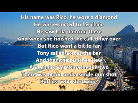 copacabana song lyrics